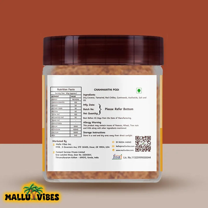 Homemade Fresh Coconut chammanthi podi with a blend of spices, malayalam - nadan thenga chammanthi podi