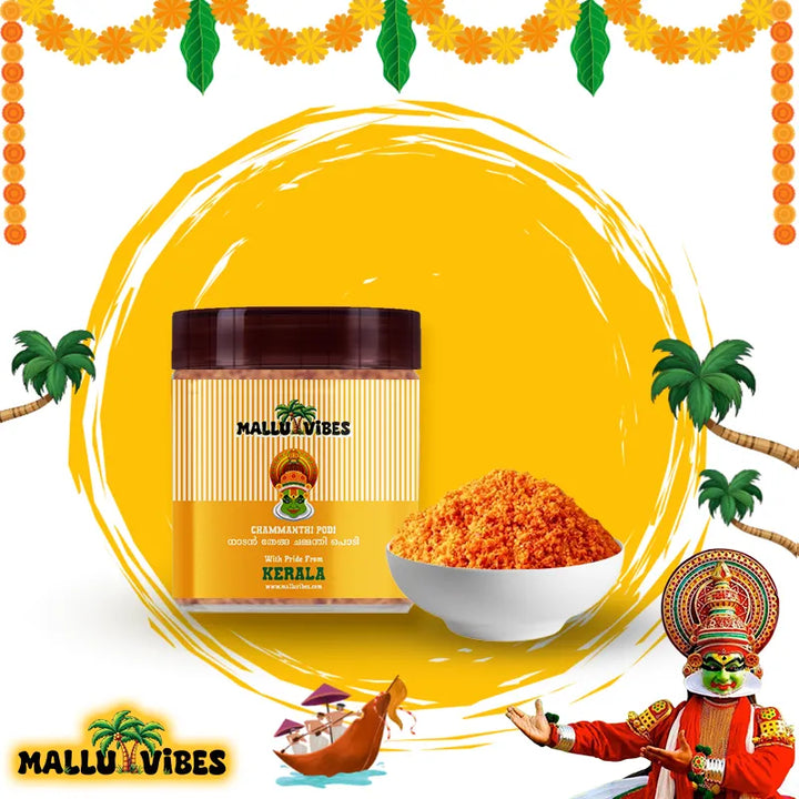 Homemade Fresh Coconut chammanthi podi with a blend of spices, malayalam - nadan thenga chammanthi podi