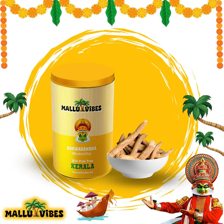 Organic Kerala Ashwagandha roots, valued for their medicinal and rejuvenating qualities, english - Natural Kerala indian ginseng 
