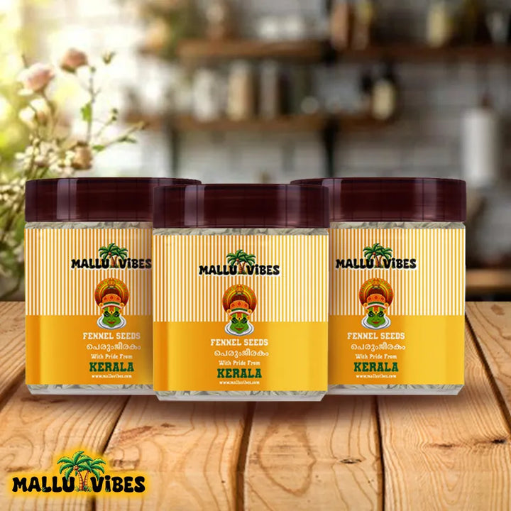 Freshly Made Kerala fennel seeds with a sweet, licorice taste, malayalam - Organic Kerala perunjeerakam